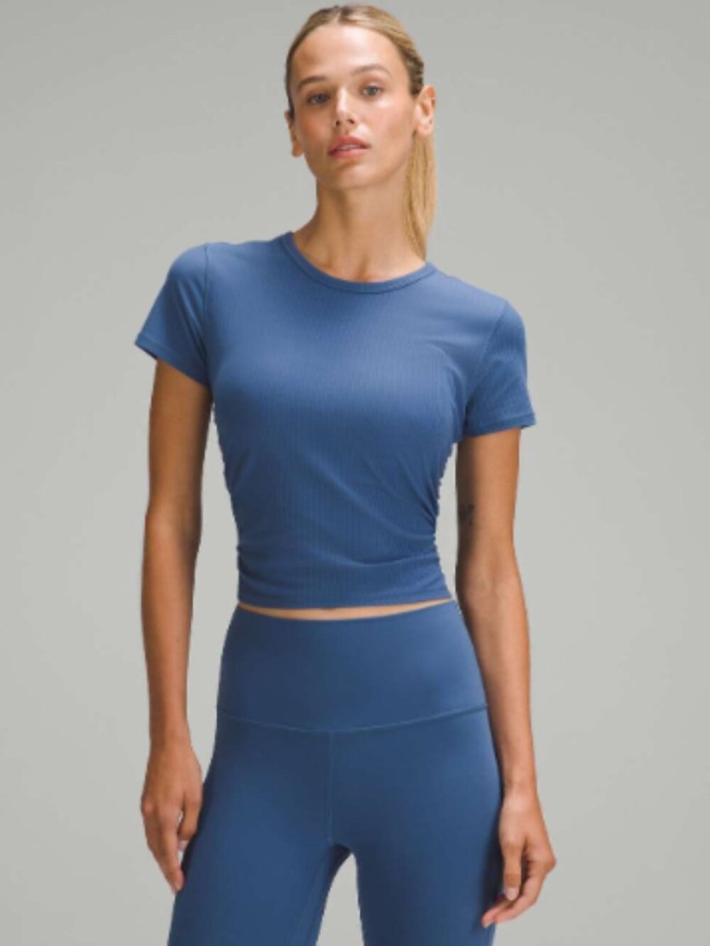 Lululemon All It Takes Ribbed Nulu T-Shirt Pitch Blue | Size: 6
